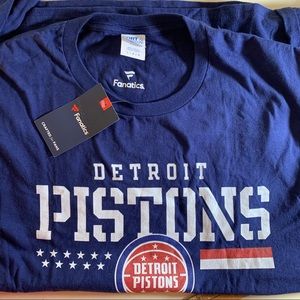 NWT Detroit Pistons LS T-shirt size Large blue